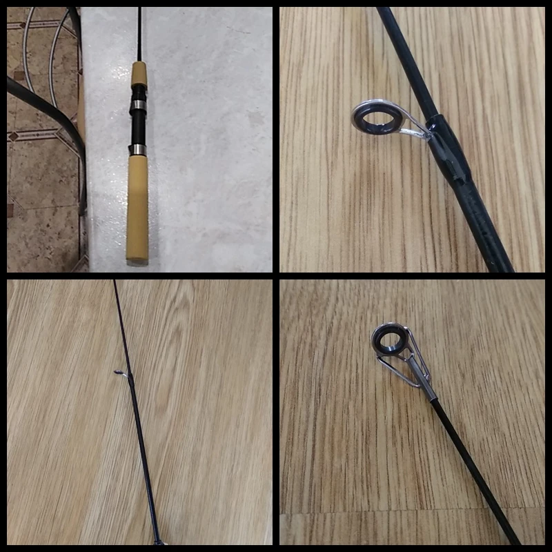 Winter Ice Fishing Rods Mini Pen Rod Elastic Carbon Bait Portable Casting Shrimp Anti Slip Wood Color Handle | Спорт и развлечения
