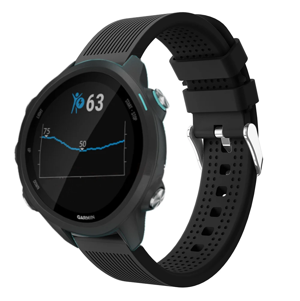 20mm Silicone Replacement Watch Strap for Garmin Forerunner 245 245M 645 645 music Bracelet Wristband Watchband for vivomove HR