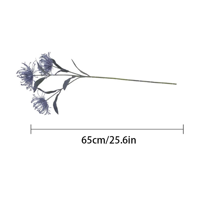 

Plastic Artificial Flowers Short Branch 3 Heads Simulation Chrysanthemum Branch Home Wedding Decoration Fake Faux Flores