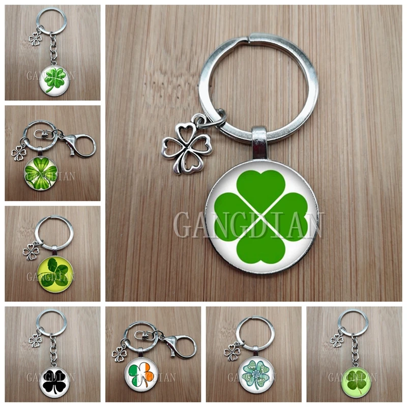 Высококачественная цепочка для ключей с зелеными листьями Модная креативная