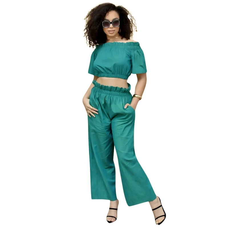 

Женский спортивный костюм, комплект из двух предметов: Топ + свободные штаны, для ночного клуба, спортивная одежда, уличная спортивная одежд...