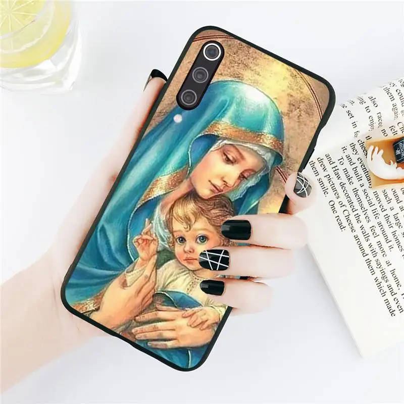 

Virgin Mary retro pattern Phone Cases For Xiaomi Redmi note 7 8 9 t k30 max3 9 s 10 pro lite Luxury brand shell funda coque