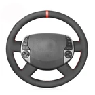 Прошитая вручную черная замша, нескользящая, чехол рулевого колеса автомобиля, для Toyota Prius 20 (XW20) 2003-2009 2003-2011