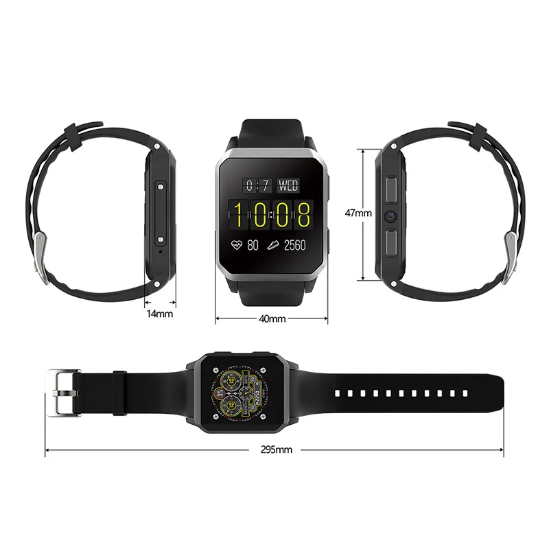 Умные часы KW06 Android Bluetooth звонки IP68 водонепроницаемые 512 МБ + 8 Гб Wi-Fi GPS пульсометр 3G