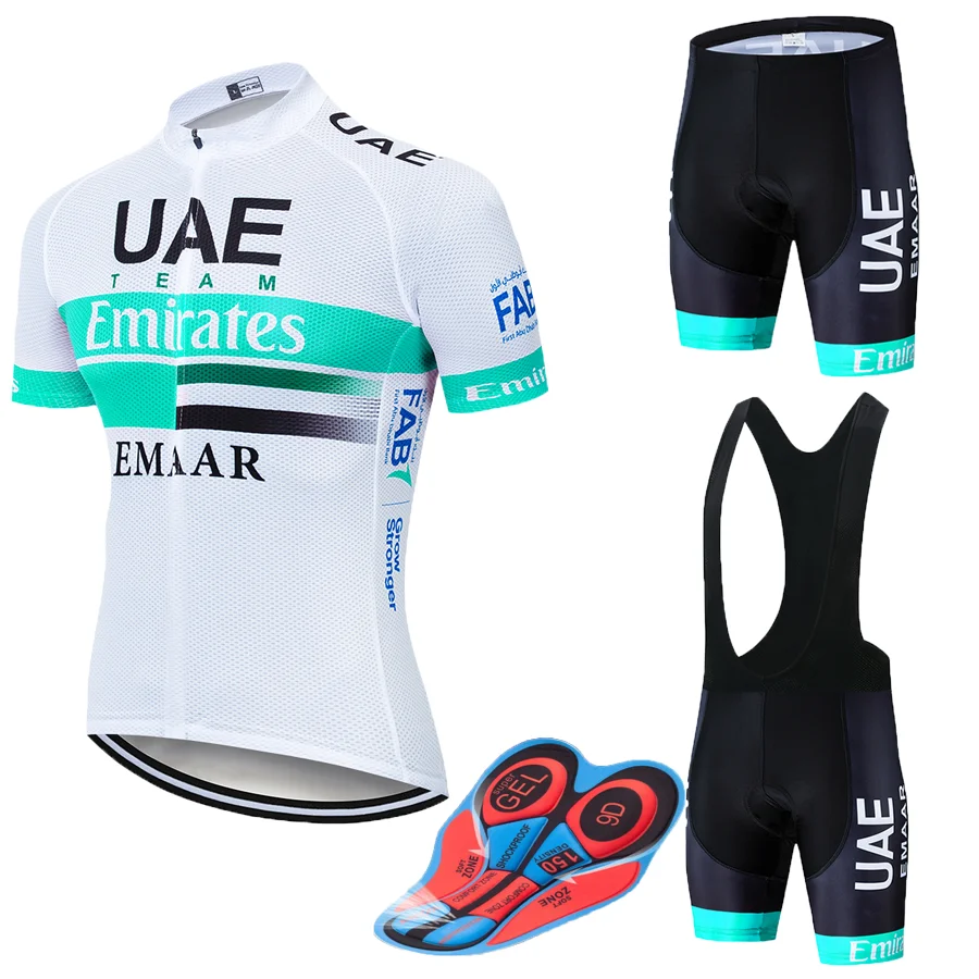 

2022 TEAM UAE PRO cycling jersey 9D gel bike shorts suit MTB Ropa Ciclismo mens summer bicycling Maillot culotte clothing