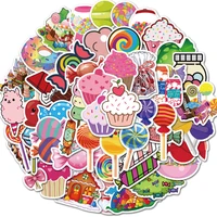 103050pcs cartoon candy mixed hand account graffiti stickers notebook trolley case bicycle scooter kids toy stickers wholesale