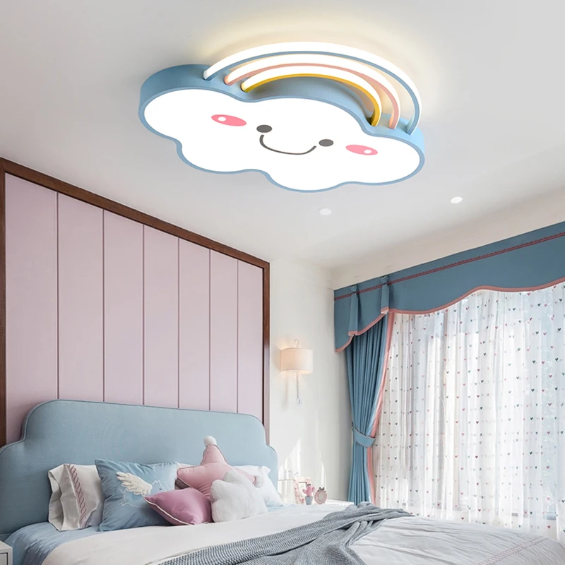 $77.91 Nordic kindergarten children's room kids bedroom decor led lamp lights for room dimmable ceiling light home decoration lamparas