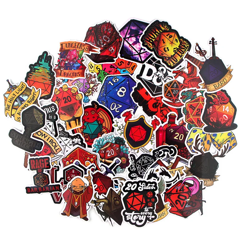 38pcs Dragon and Underground City Stickers Waterproof Skateboard Travel Suitcase Phone Laptop Luggage Stickers Kids Classic Toy