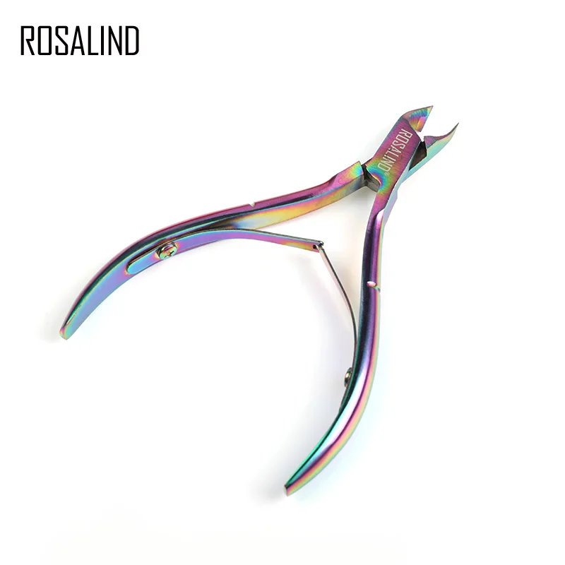 ROSALIND 1 шт. ножницы для кутикулы клипер профессиональные ножницы из нержавеющей стали для ногтей Маникюрный Инструмент отшелушивающие машинки для ногтей