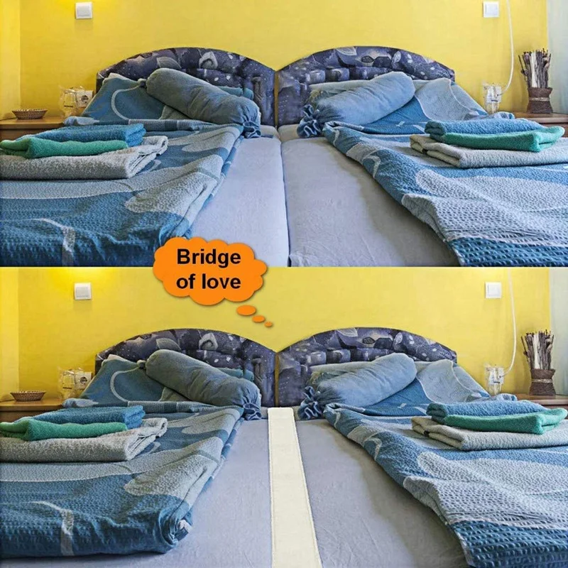 

Bed Bridge Twin to King Converter Kit Adjustable Mattress Connector for Bed BedspaceFiller Twin Bed Connector