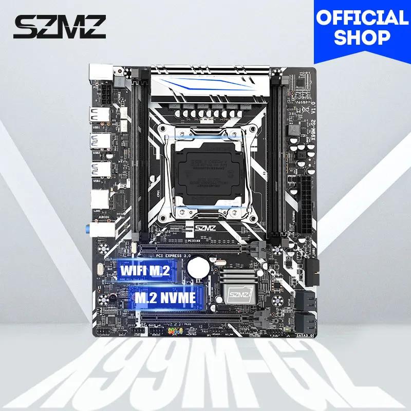 Набор материнской платы SZMZ X99 LGA2011 V3 с 2*8 = 16 Гб DDR4 2133 МГц ECC REG RAM и процессором E5 2620V3