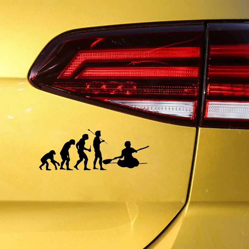 Эволюция человека автомобильные наклейки индивидуальные Каякинг для автомобиля