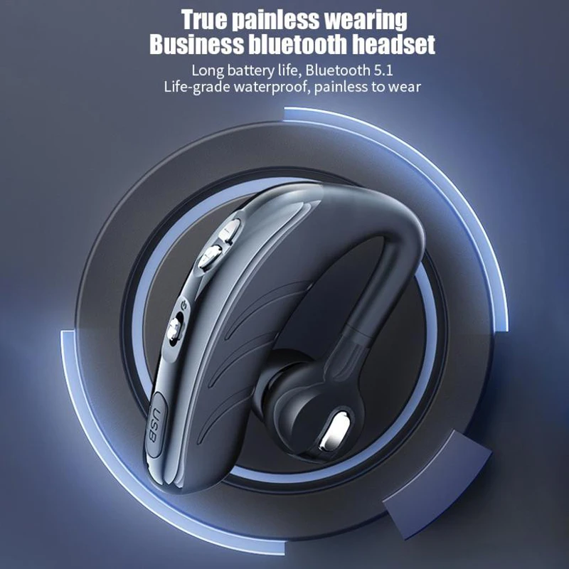 VAORLO V10 V9 V8 бизнес Bluetooth наушники с крючком для ушей спортивные длинные