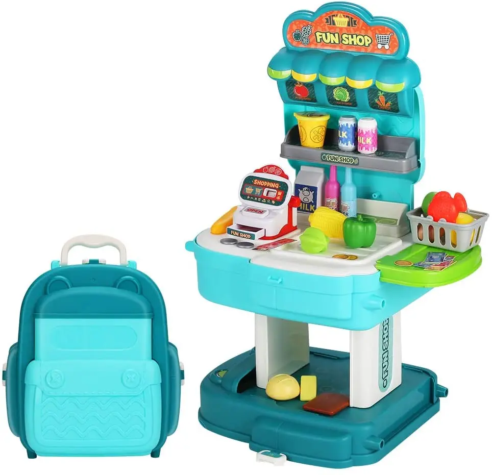 

Role Play Toys Shopping Supermarket Toy Set Play Toy 37pcs Simulation Shop Playset Preschoolers' Toy with Food Accessories