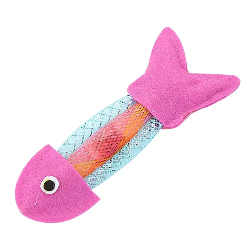 

Legendog 1pc Cat Chewing Toy Cloth Silvervine Fish Shape Kitten Chew Toy Cat Teething Toy Pet Supplies Pet Accessories