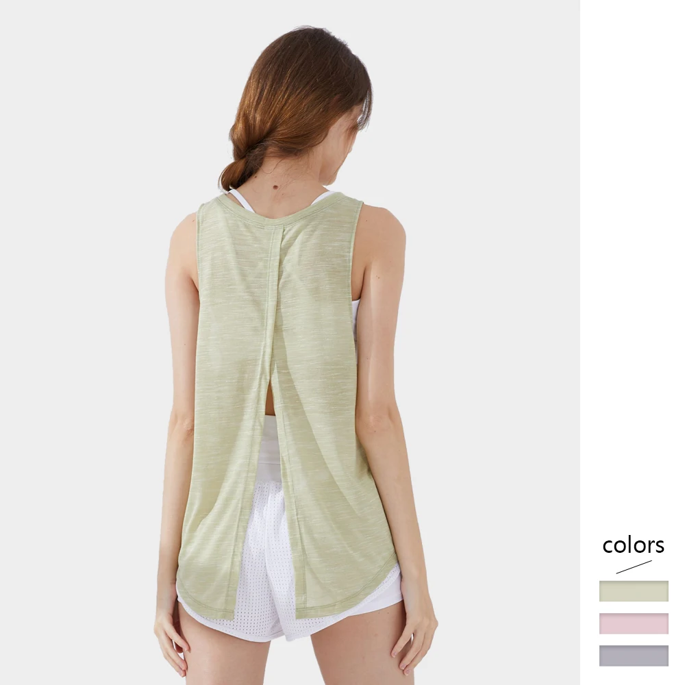 Женский Повседневный Топ без рукавов однотонный спортивный Быстросохнущий