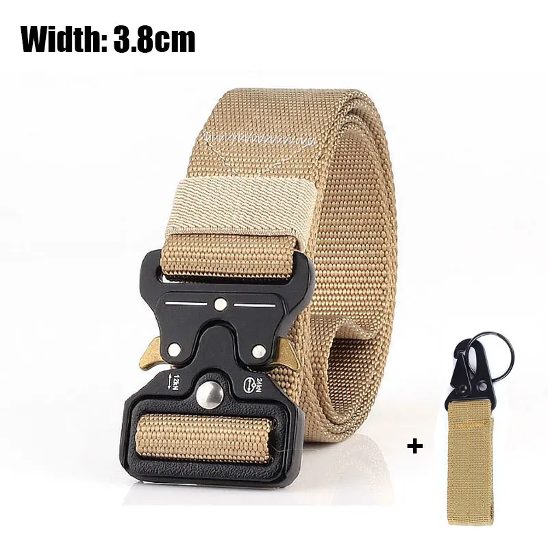 Belt and 1hook Мужской ремень тактический военный Molle джинсы нейлоновые ремень армейский боевой безопасности черный ремень с металлической пряжкой аварийный пояс для выживания - Цвет: Belt and 1hook