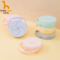 baby foldable feeding container cups baby drinkware silicone snack cup for toddlers kids bpa free silicone baby cup box with lid