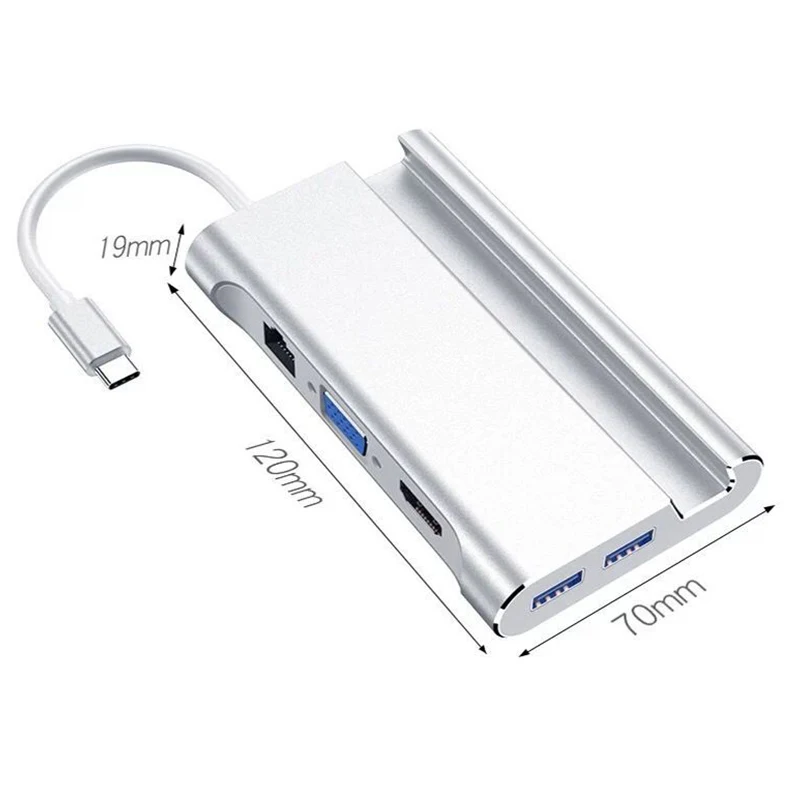 Док-станция Usb 3.0 Type C VGA RJ45 PD HDMI-совместимая док-станция адаптер конвертер для