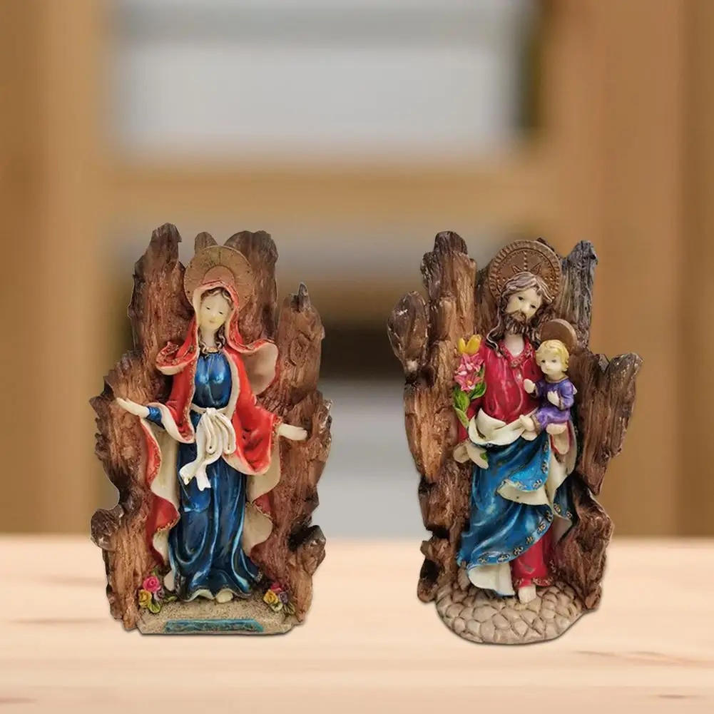 

Орнамент из смолы для рождества, украшение для религиозной статуи ручной росписи