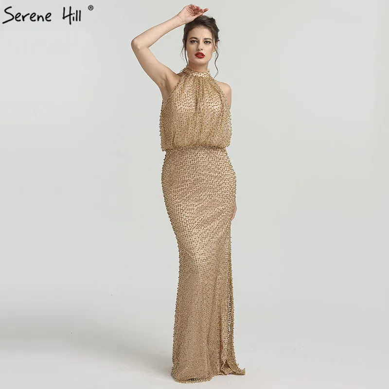 Сексуальное модное вечернее платье русалки с лямкой на шее 2021 элегантное без