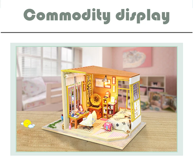 Cutebee Каса Кукольный дом миниатюрная мебель кукольный домик DIY Миниатюрные домики комната коробка театральные игрушки для детей Каса кукольный домик A04B