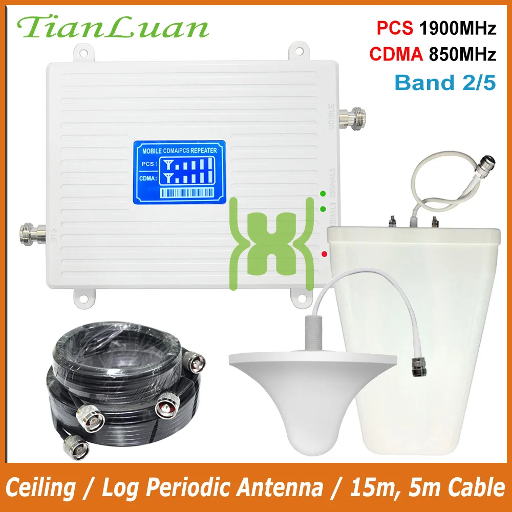 TianLuan двухдиапазонный 5 Band 2 Скорость 2G 3G 850/1900 МГц усилитель сигнала мобильного