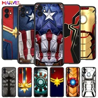 avengers hero marvel for apple iphone 12 pro max mini 11 pro xs max x xr 6s 6 7 8 plus 5s se2020 soft black phone case