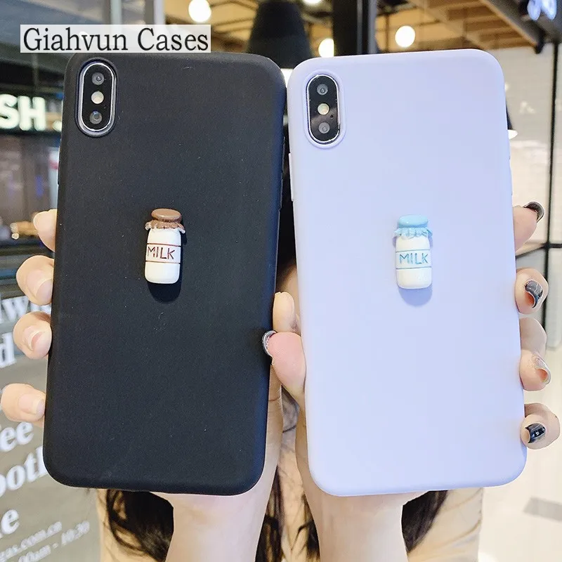 Мягкий чехол для телефона с 3D молоком Xiaomi Redmi Note 3 4 4X 5 5A 6 7 8 8T 10 Pro Note10Pro Note9
