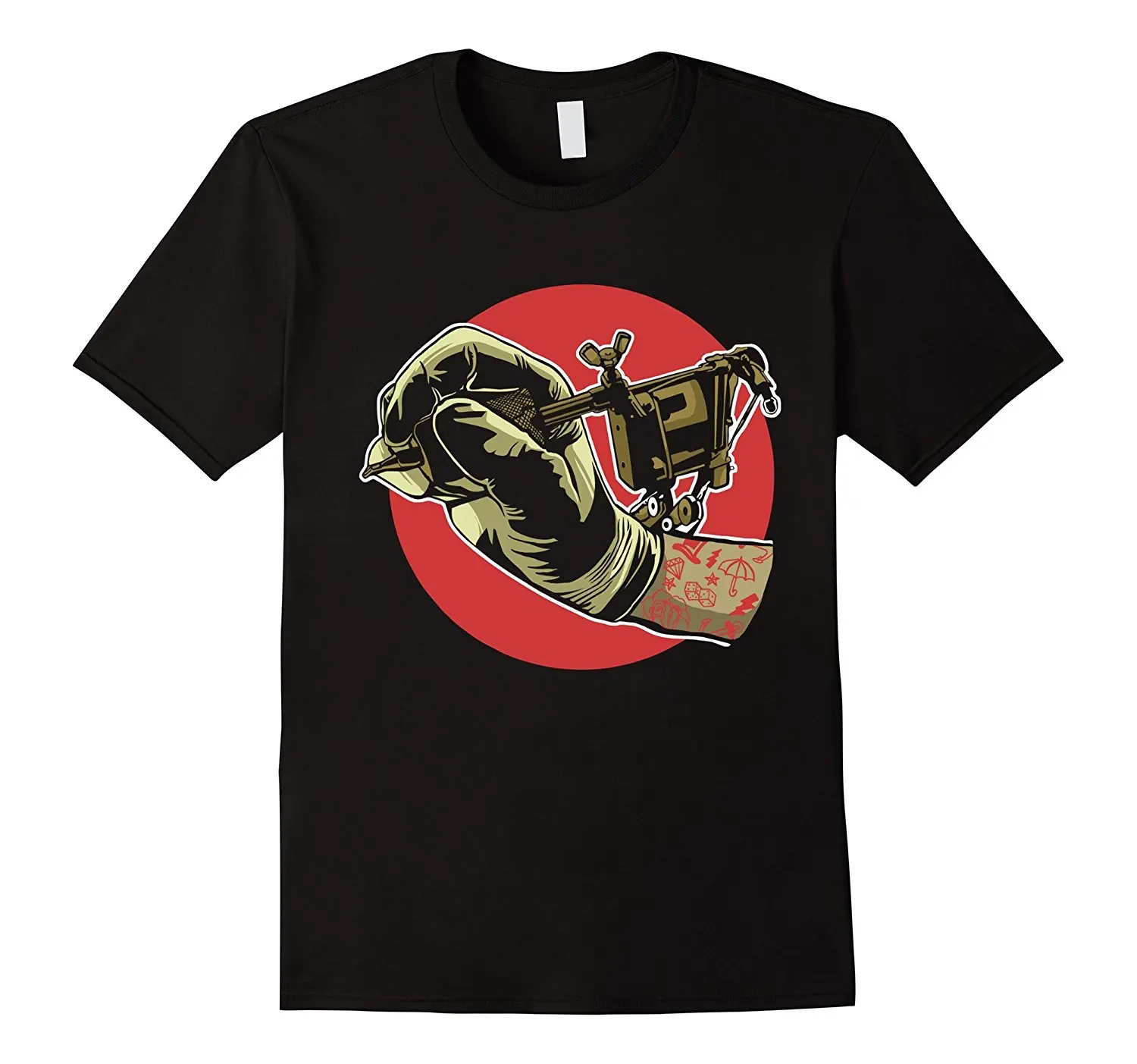 Модная Винтажная футболка с тату-оборудованием (рубашки для тату-мастера)