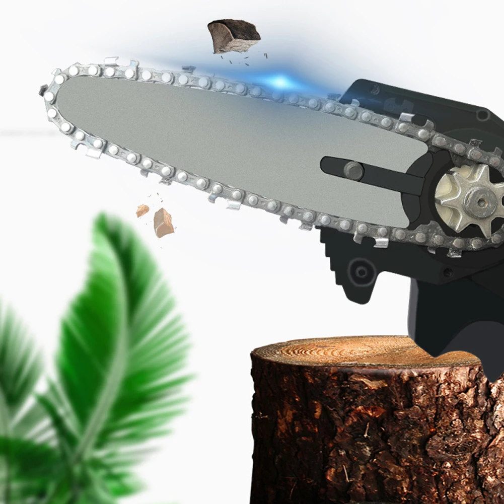 

4 Inch Mini Electric Chainsaw Cordless Handheld Pruning Saw Portable Battery Wood Cutter Home Garden Logging Power Tool