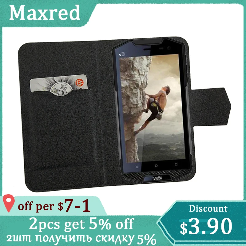 5 Colors Hot! Wigor V3 Case 5" Flip Ultra-thin Leather Exclusive Phone Cover Fashion Folio Book Card Slots