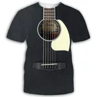 Футболка мужская с принтом музыкальной гитары и басов, модная рубашка с коротким рукавом в стиле рок-ролл, одежда психоделического оркестра, в стиле Харадзюку