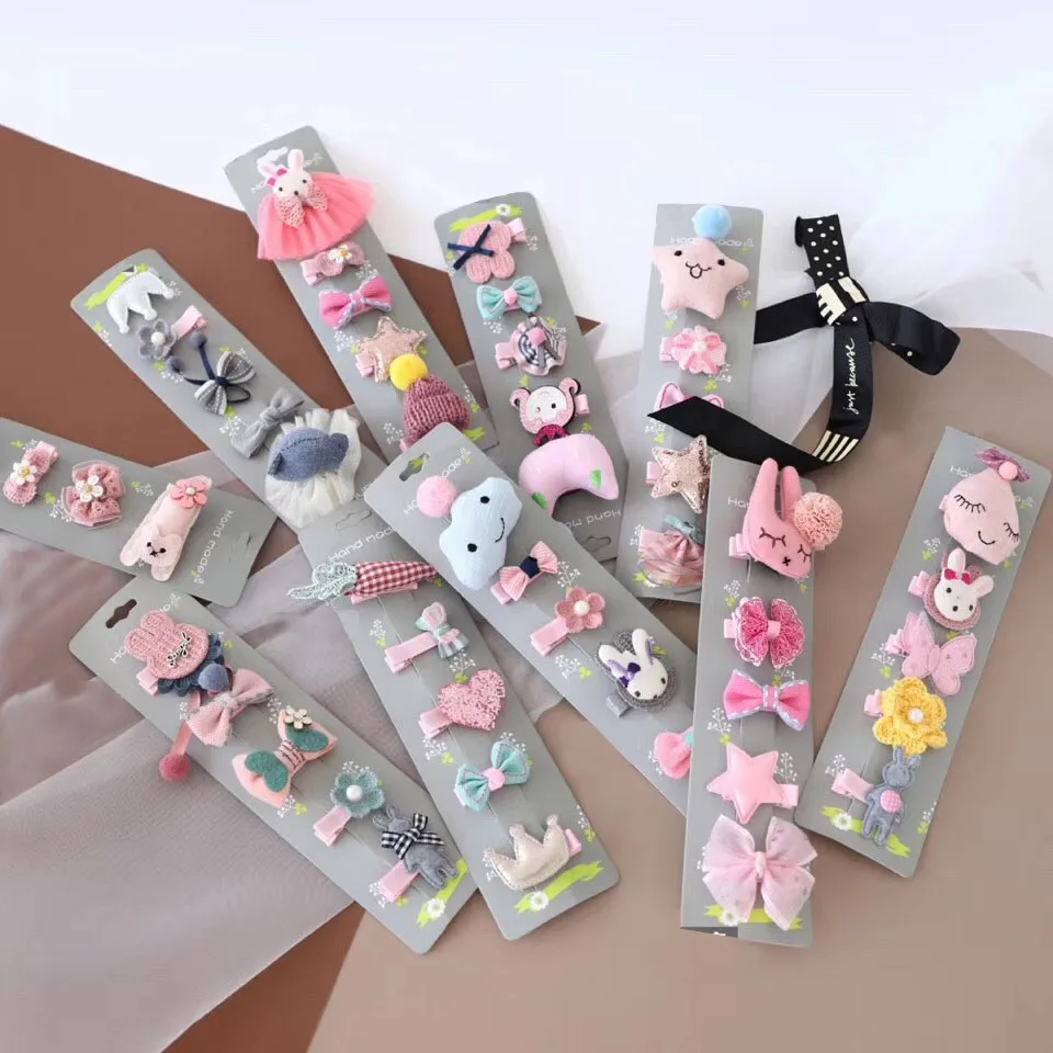 5 шт./компл. ручной работы заколки для волос девочек маленькой девочки детские