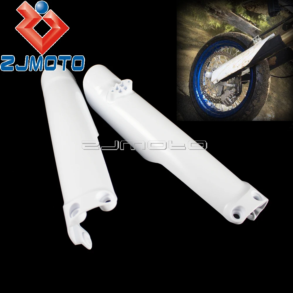 ABS пластик белый грязи велосипед вилка гвардии эндуро шок крышки труб для KTM 450XC F