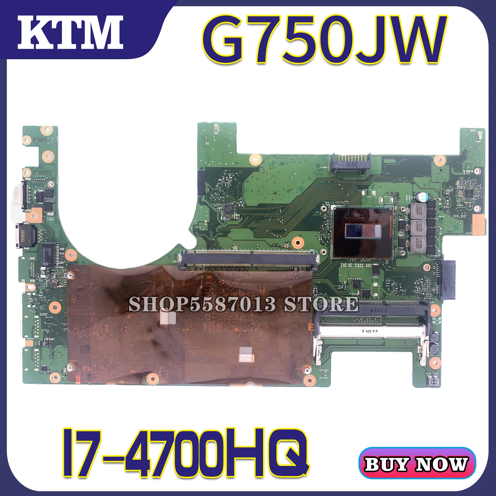 

G750JW Laptop motherboard for ASUS ROG G750JW G750J original mainboard 2D I7-4700HQ