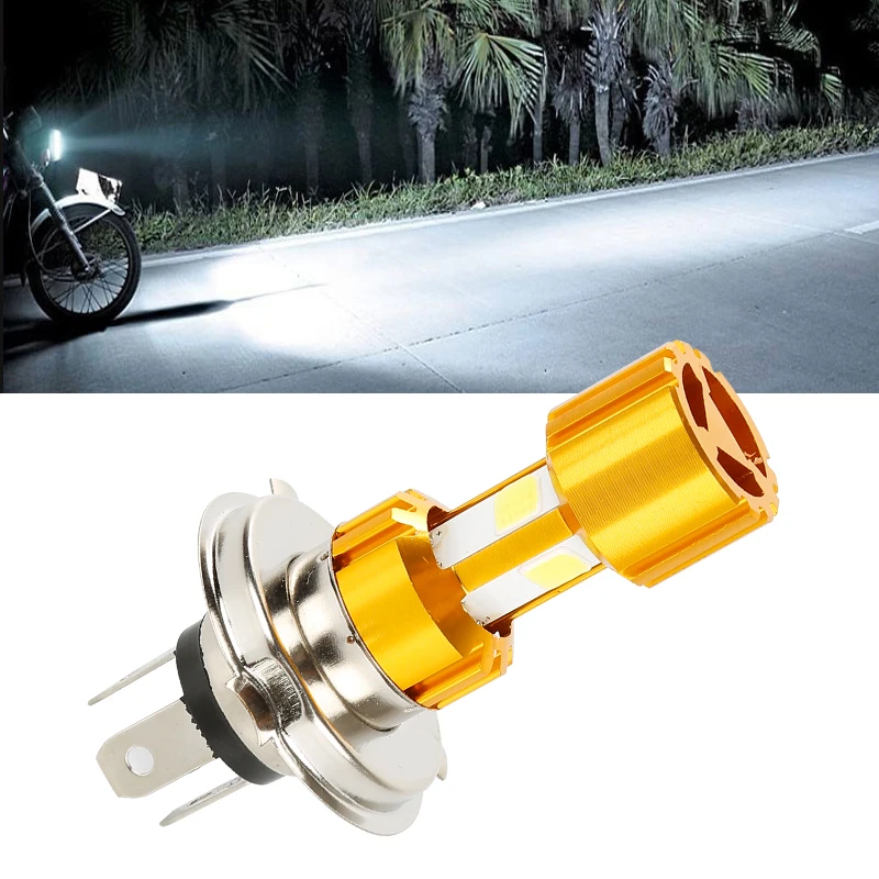 

H4 LED Headlight Bulbs Universal DC 12V 18W 1500LM 6500K Hi/Lo Beam Light White LED COB Motorcycle Headlight Lamp