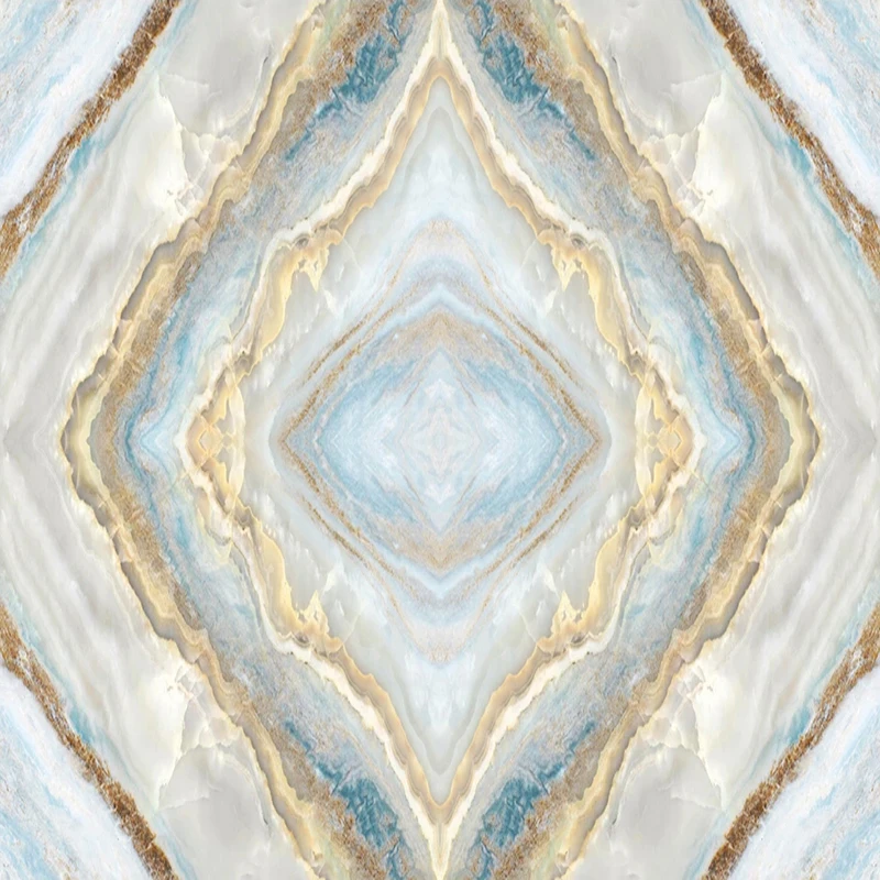 Пользовательские 3D фото обои в европейском стиле классический синий мраморный