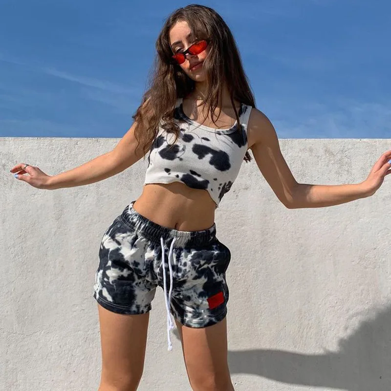 

Bow Printing Tank Top Women Summer O Neck Sleeveless White Cute Crop Top Fashion Slim Basic Tops for Women Casual Streetwear