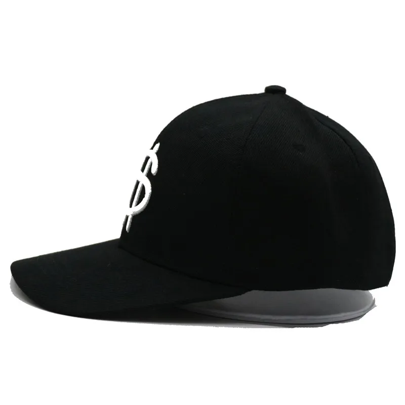 Бейсболка унисекс с вышивкой доллара простая Стильная летняя кепка для мужчин и