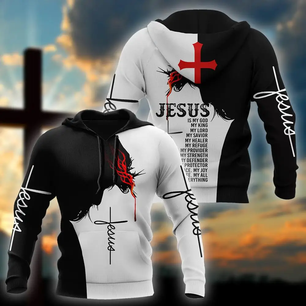 

Autumn Brand Hoodies Jesus Tattoo 3D Printed Men Sweatshirt Unisex Streetwear Zipper Pullover Casual Jacket Tracksuits