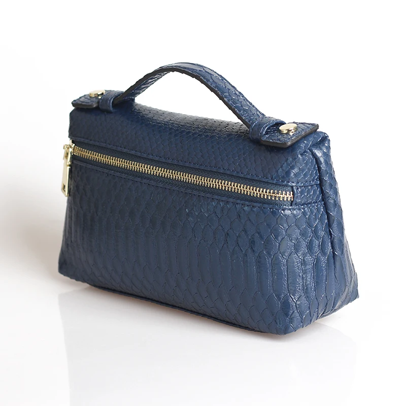Snake Blue (L) XMESSUN Роскошная Высококачественная сумка-клатч из натуральной кожи питона, дизайнерская сумка-кошелек, новая модная трендовая сумка - Цвет: Snake Blue (L)