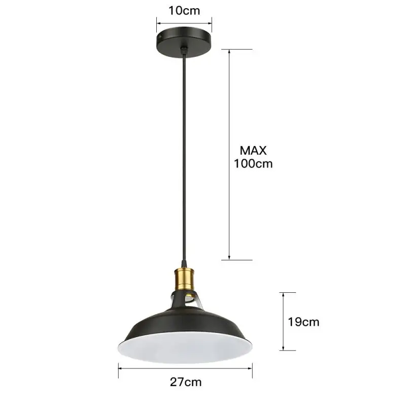 

Dropship NEW Vintage Rtro Lampe Suspensions Pendant Lights 27 * 19cm Light Fixture Antique E27 Luster Retro Ceiling Light HWC