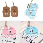 25 шт.компл. Baby Shower Спасибо, что заглянули к детские короткие носки для бирки Висячие теги подарочная упаковка День рождения украшения для детей-S