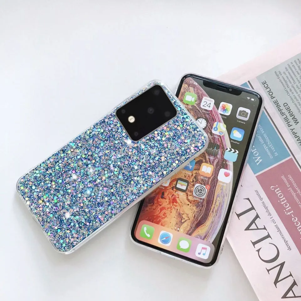 Блестящий чехол из ТПУ с кристаллами для Samsung S20 Plus FE S21 Note 20 блестящий Galaxy Ultra 5G