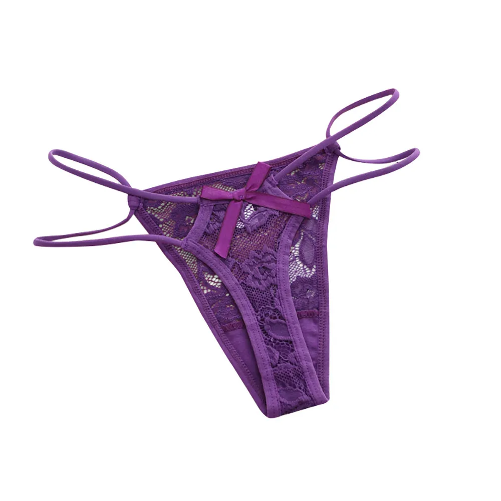 Женские кружевные прозрачные жаккардовые трусики с низкой талией 40 * |