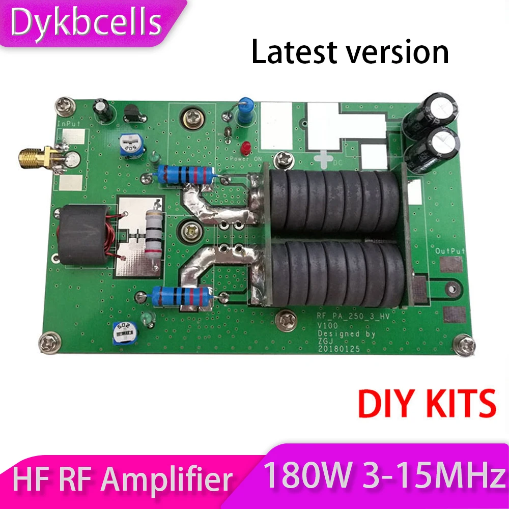 

Dykbcells 180W 3-15MHz HF Linear High Frequency RF Power Amplifier Amateur FM Radio Station diy KITS for SSB CW Transceiver