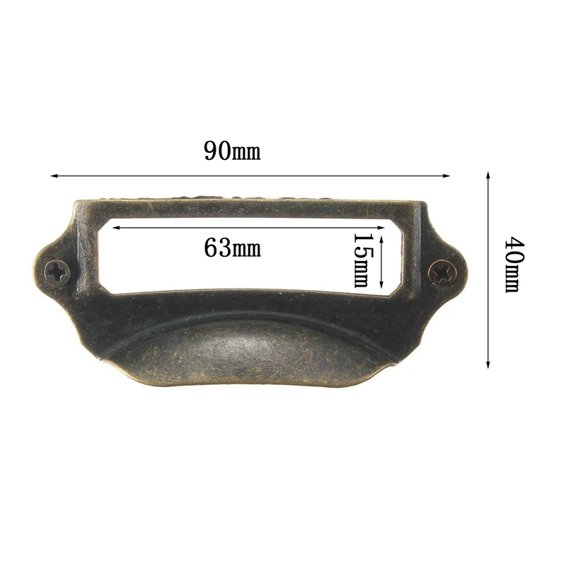 20 шт. антикварные ручки коробка этикетка ретро ручка держатель для карт ящика