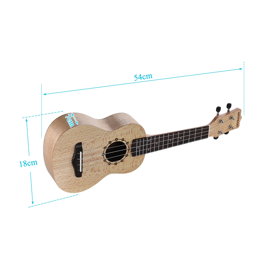 Ammoon сопрано укулеле 21 дюйм Platanus Body Rosewood Fingerboard гавайская гитара комплект с