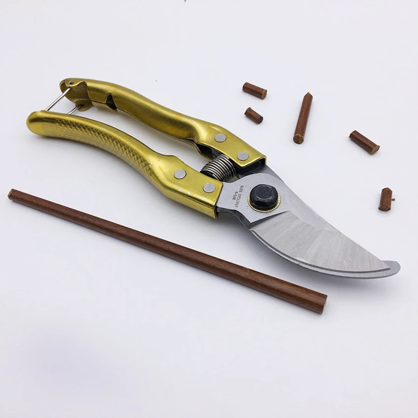 Золотые садовые ножницы Tuhao для обрезки фруктовых деревьев секаторы бонсая сада